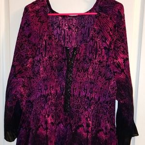 Purple Ruffled Top